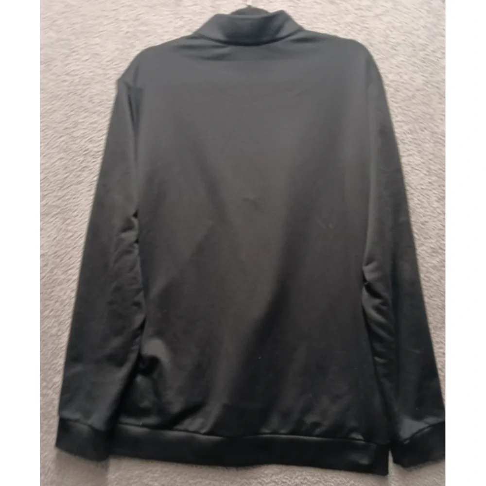 Adidas Golf L Black 1/4 Zip Pullover Top Men RN88387 Athletic Training Layer Sof